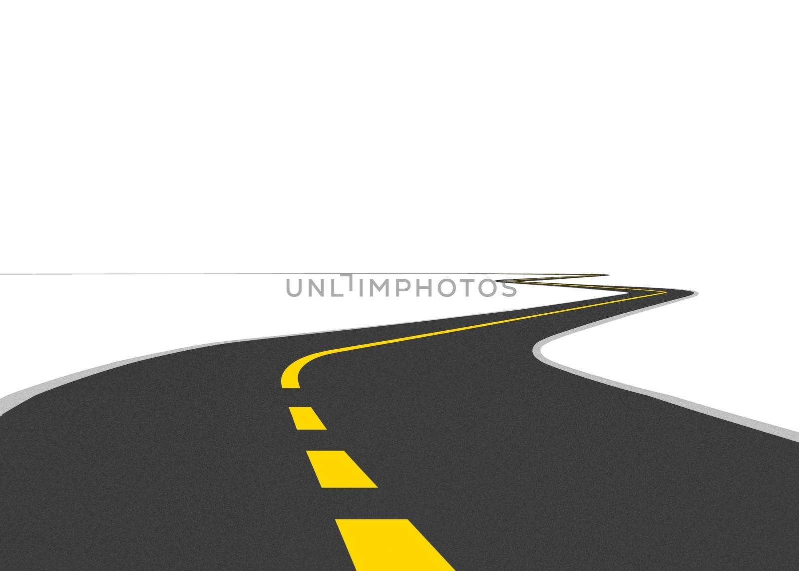 Curve Road with Divider by razihusin