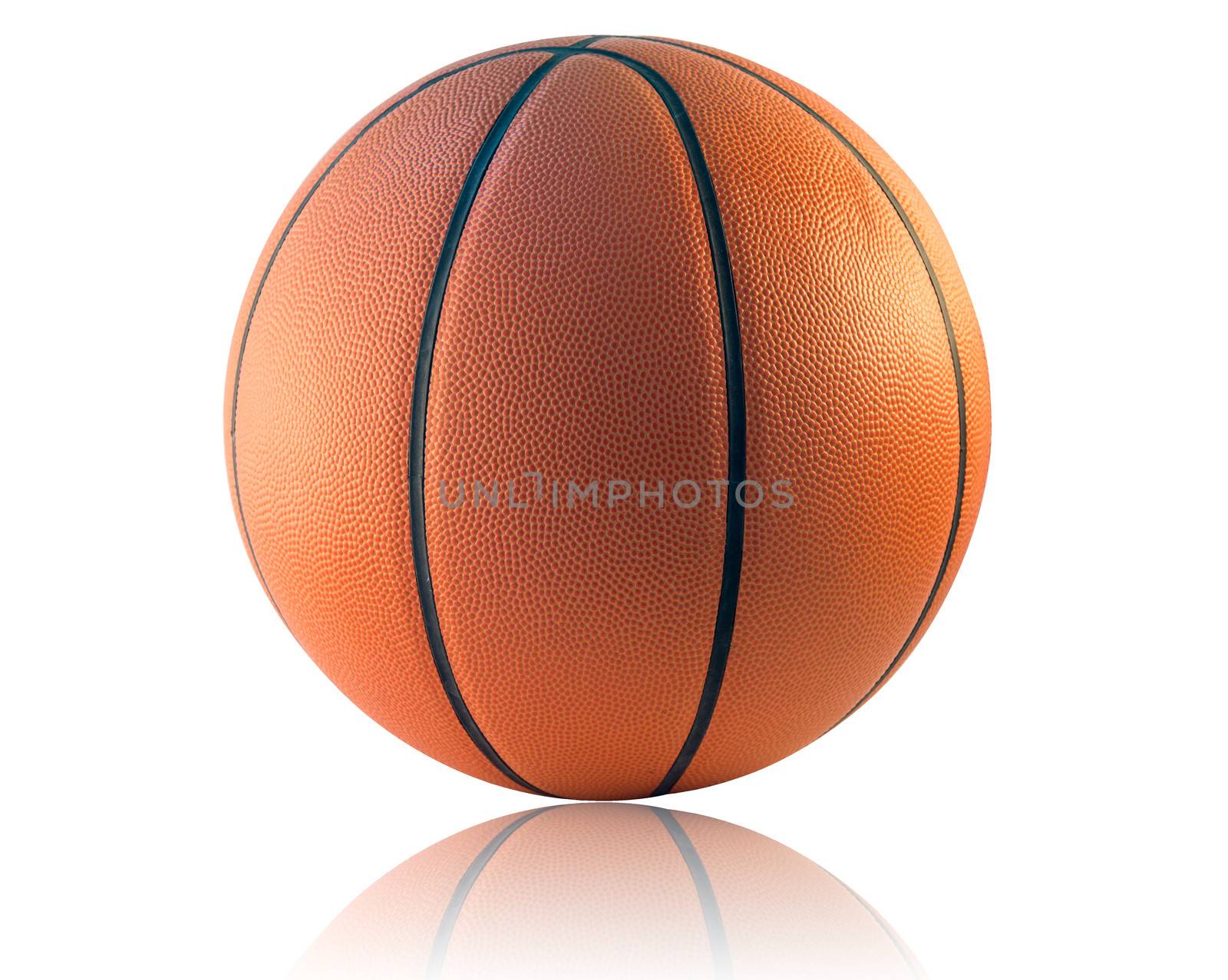 A Basketball isolated on the white background