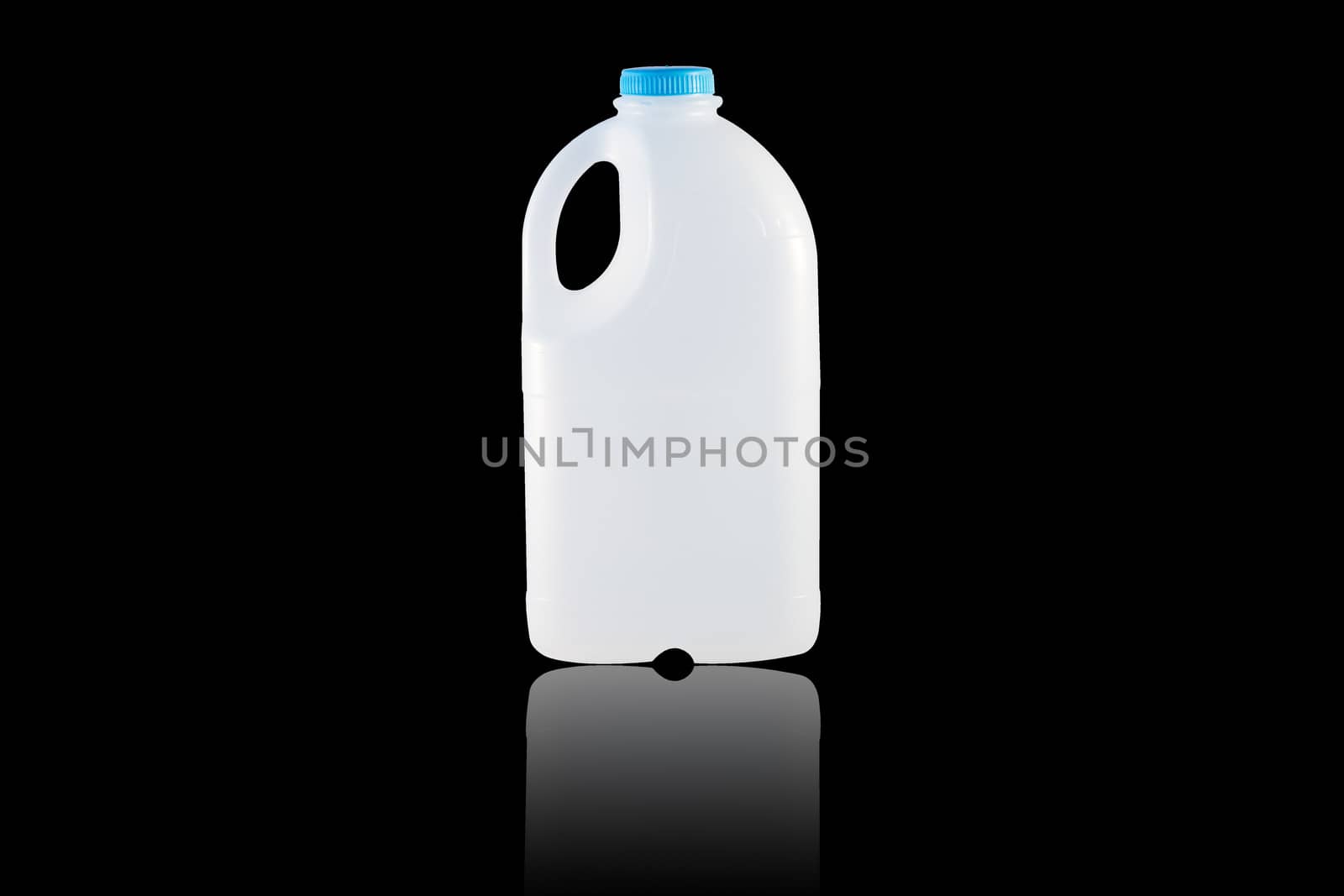 A Gallon Milk isolate on the black background