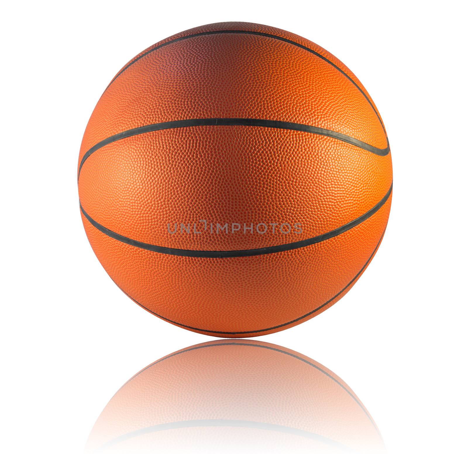 A Basketball isolated on the white background