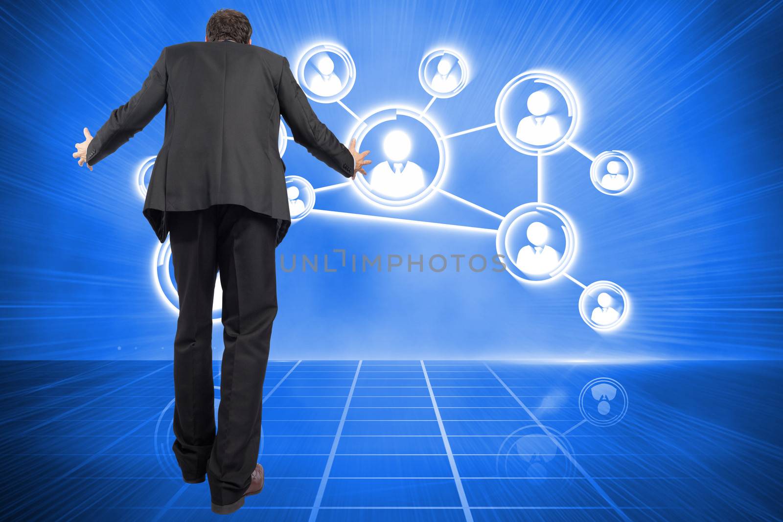 Composite image of gesturing businessman by Wavebreakmedia