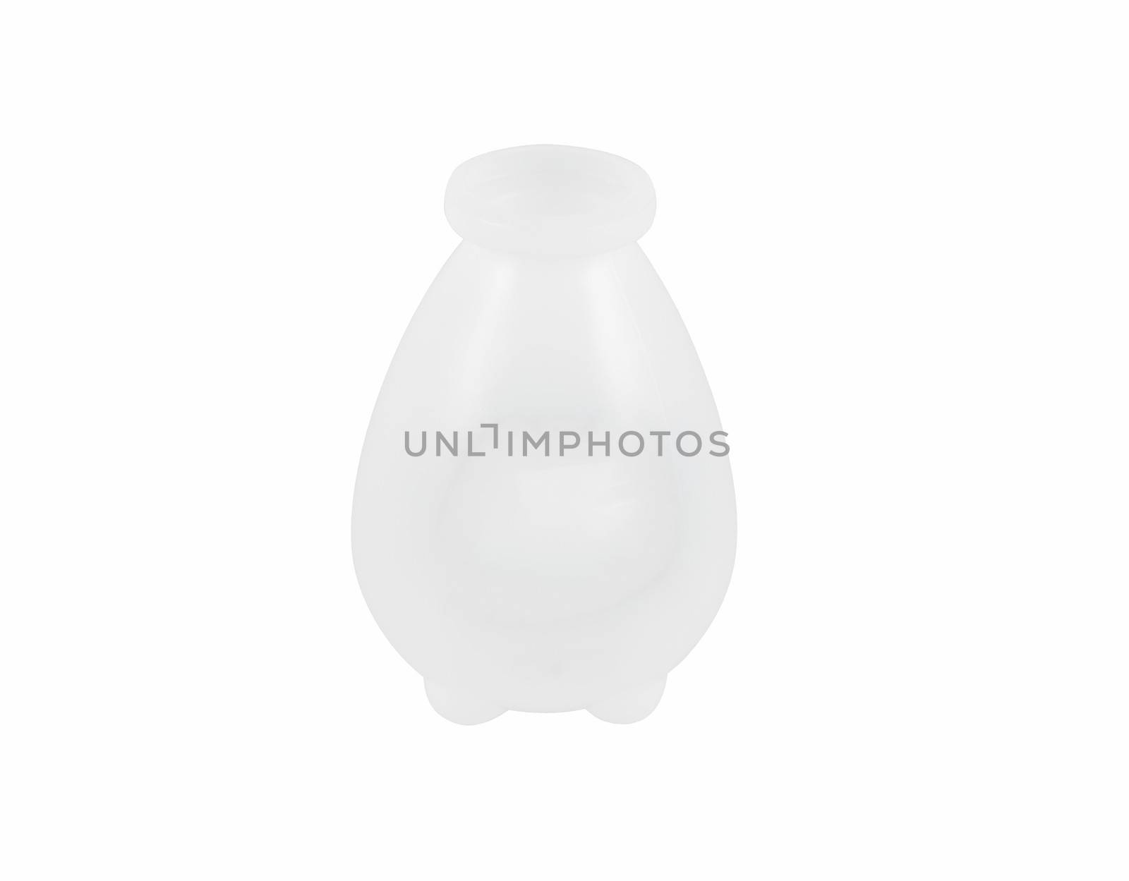 A white bottle on the white background
