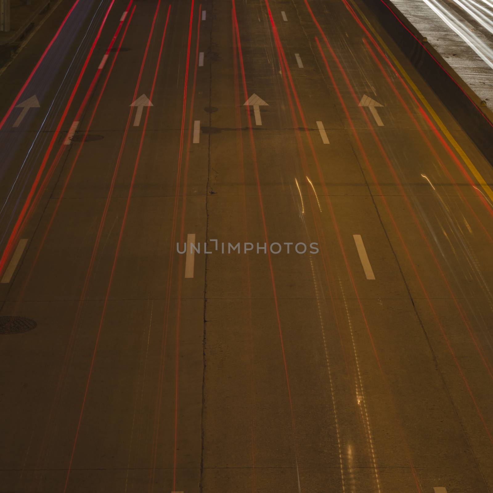 car lights at night in the city