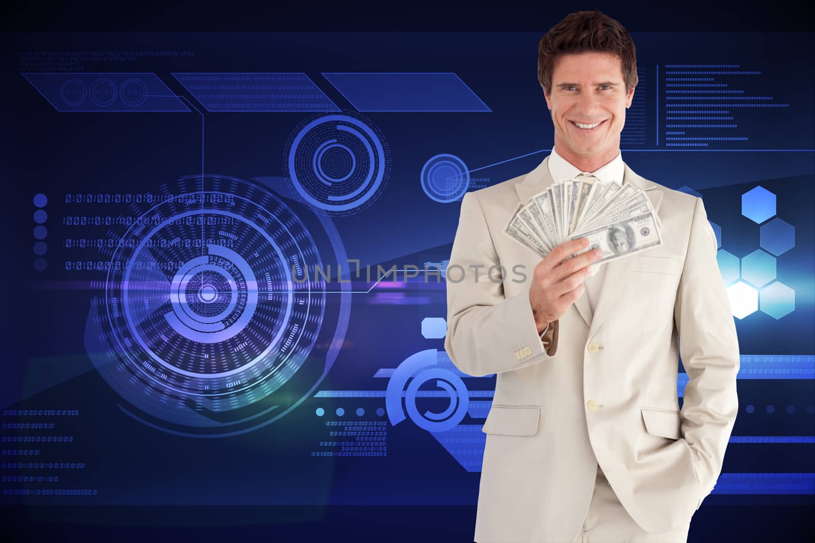 Composite image of positive businessman looking at the camera by Wavebreakmedia