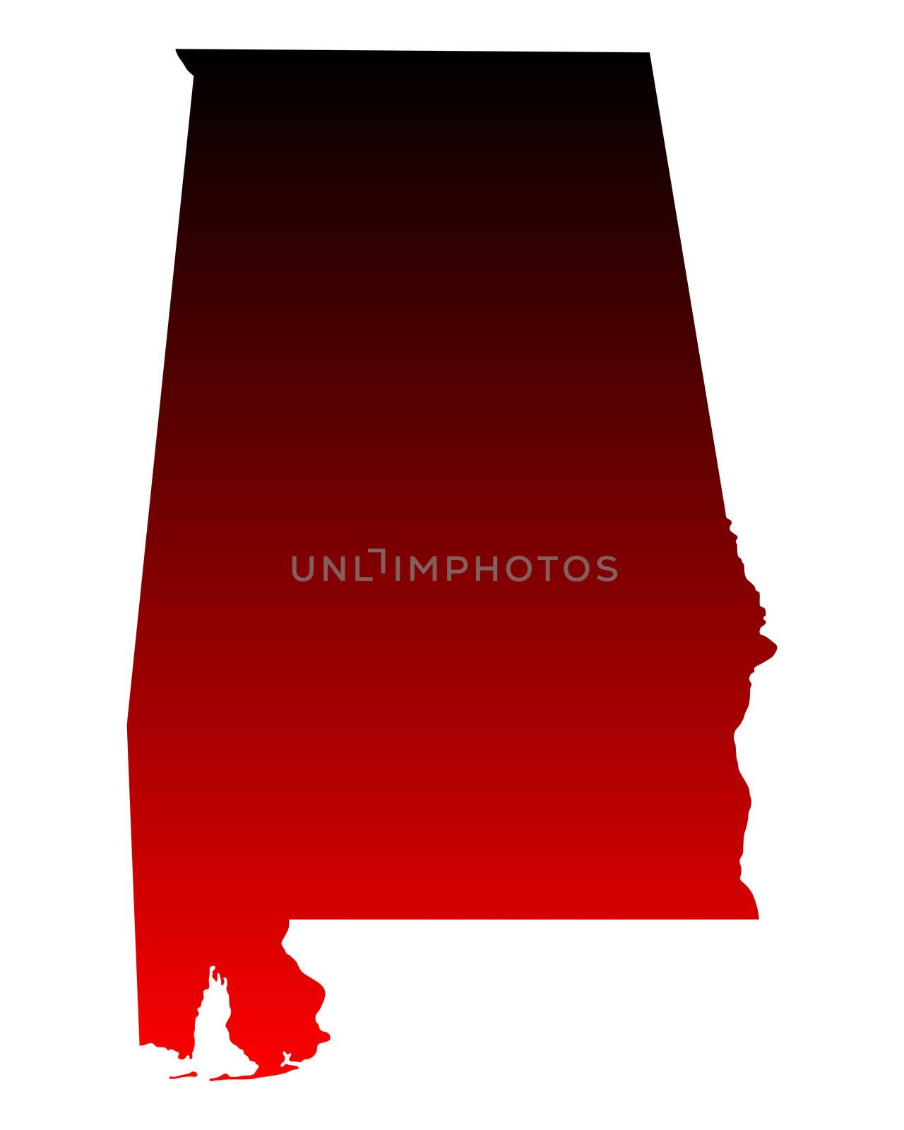 Map of Alabama by rbiedermann