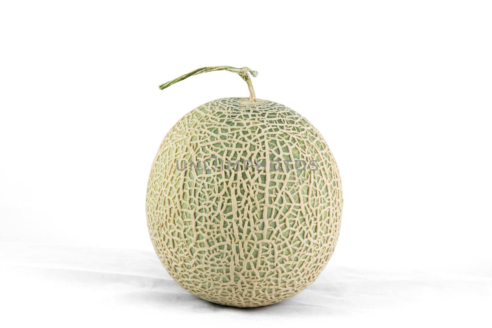 cantaloupe melon isolate on a white background