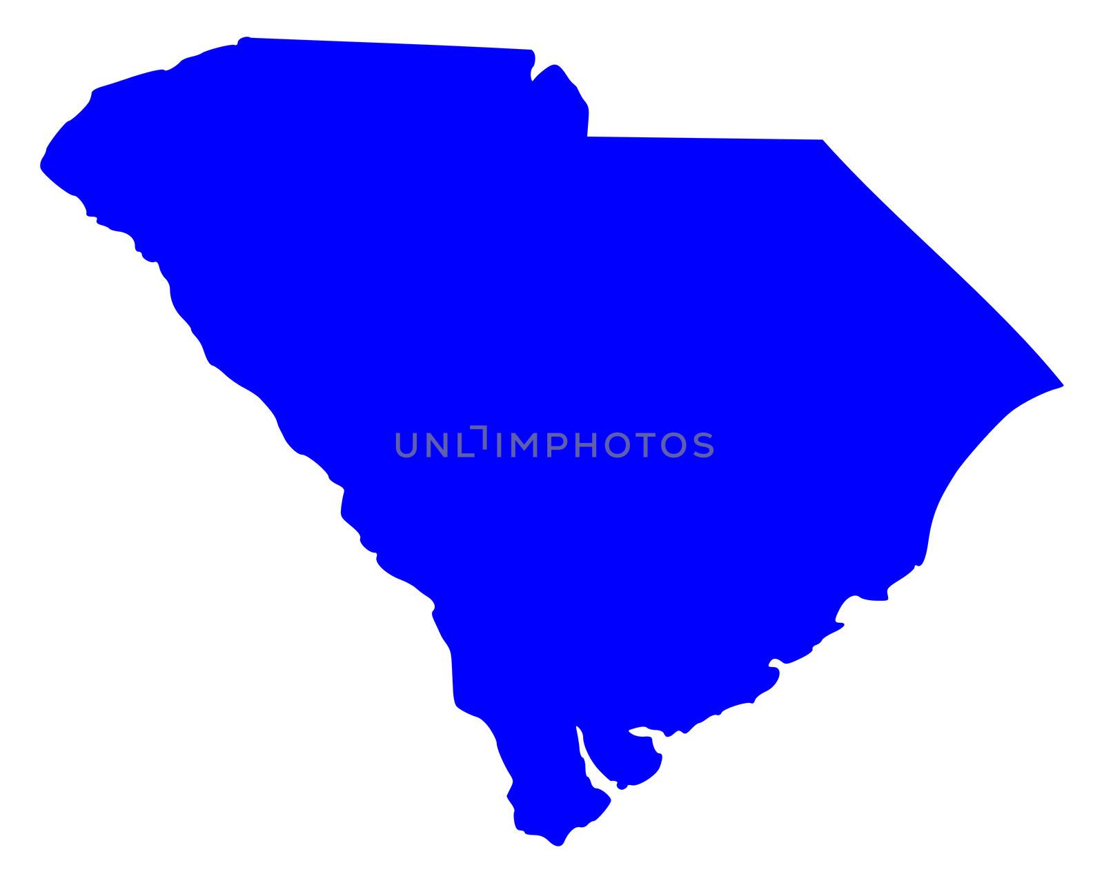 Map of South Carolina by rbiedermann