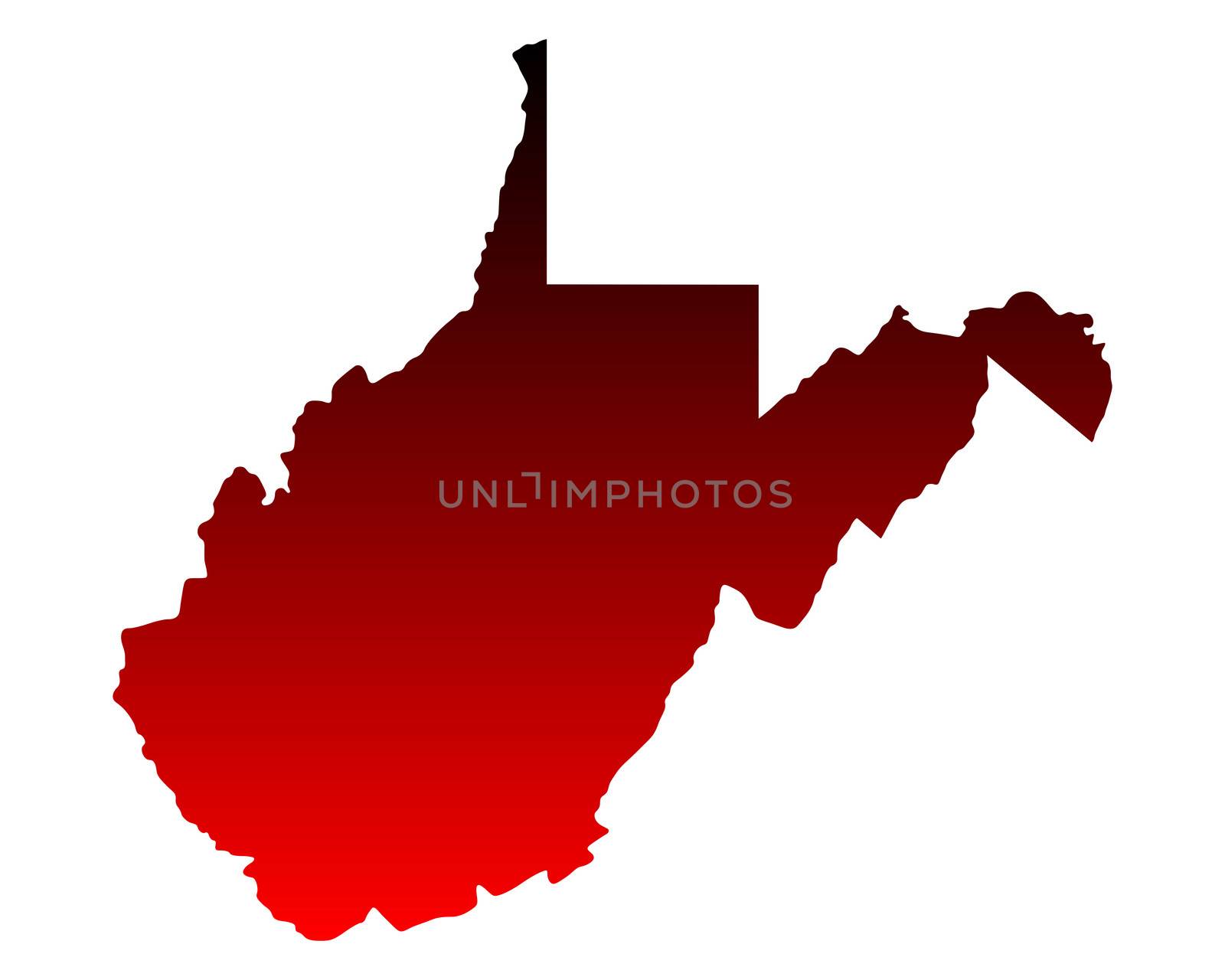 Map of West Virginia by rbiedermann