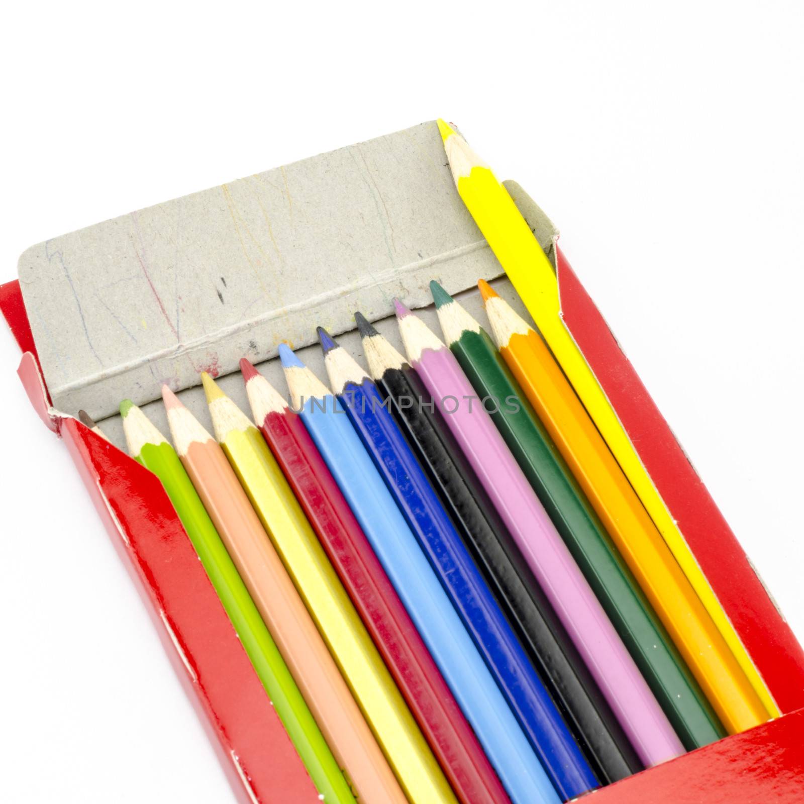 color pencils isolated on white by ammza12