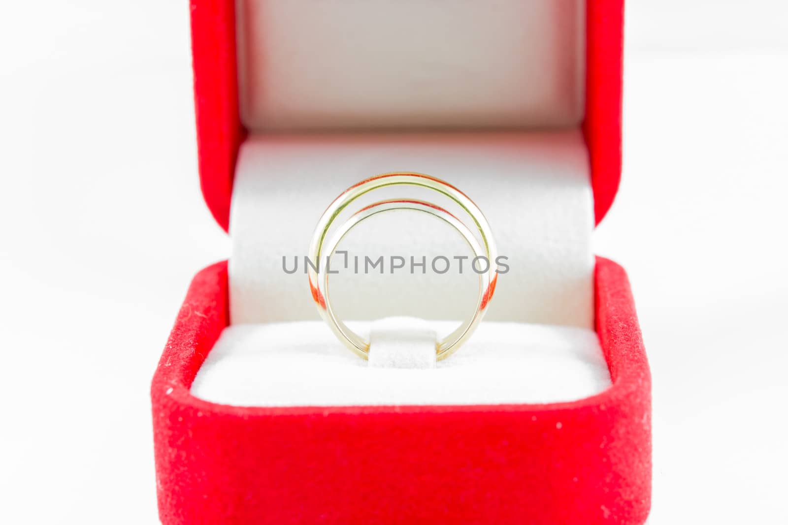 pair ring in a gift red box by Sorapop