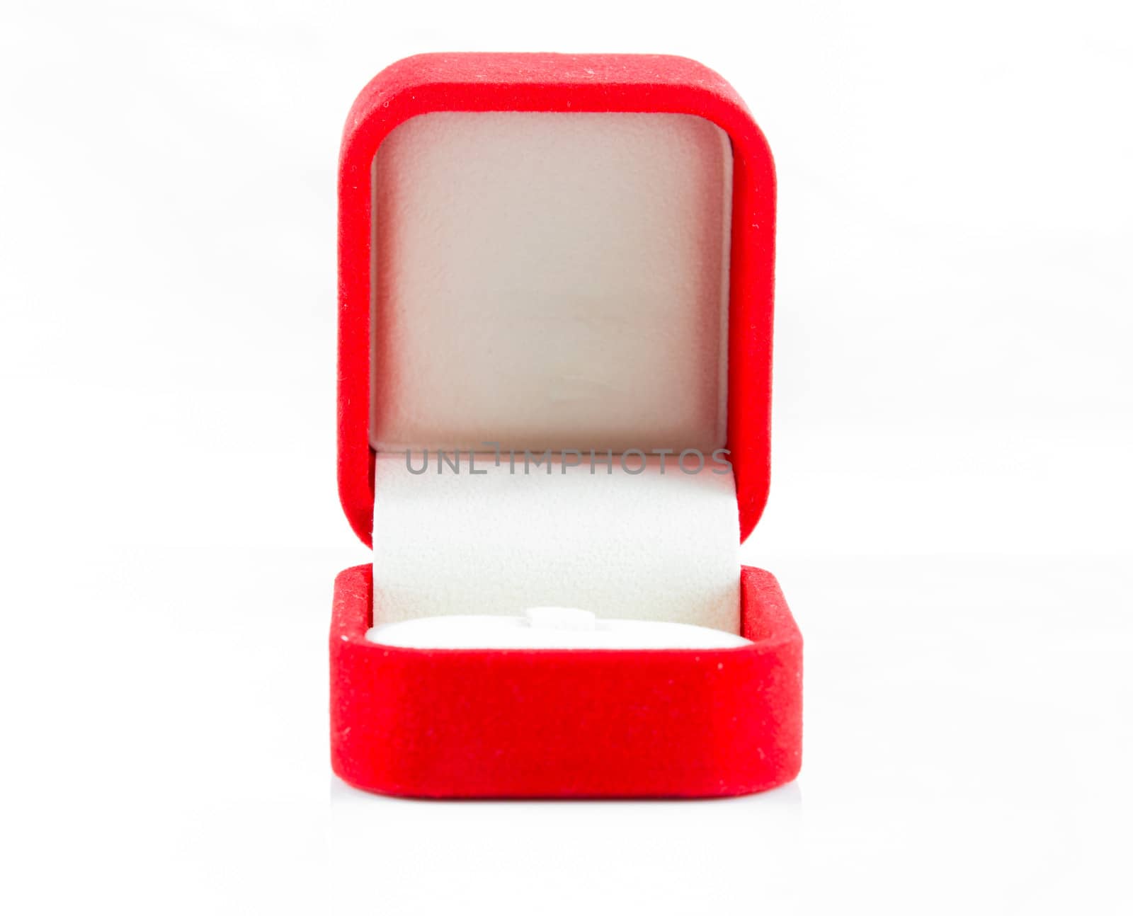 Red jewelry open box to putting ring  by Sorapop