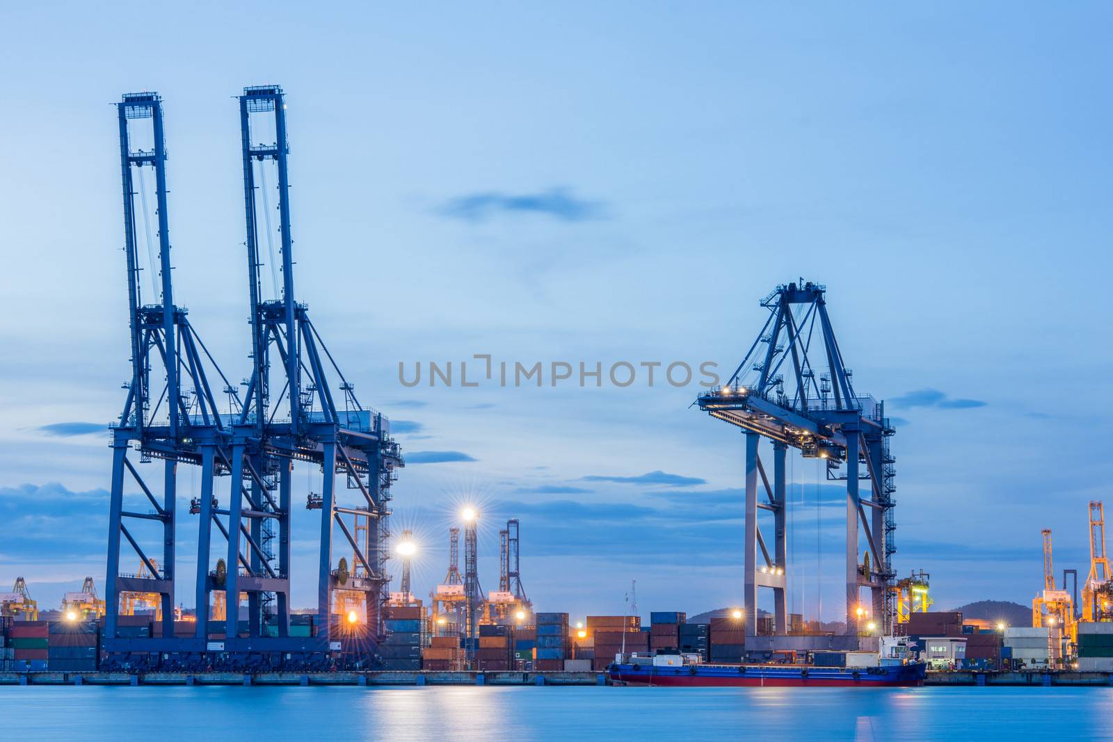 Industrial shipping port or Cargo sea port of Thailand