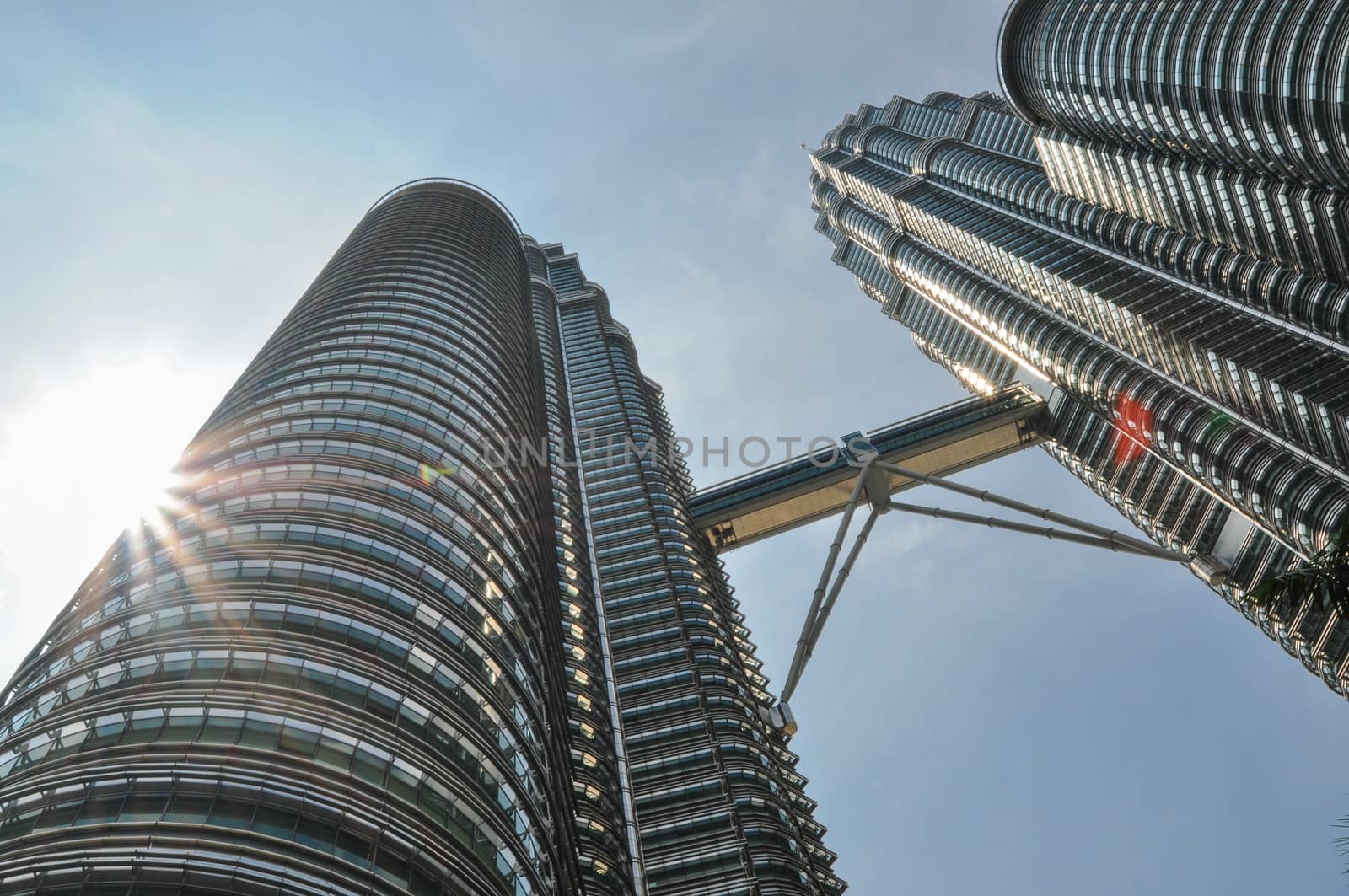 KUALA LUMPUR - APRIL 10: General view of Petronas Twin Towers on Apr 10, 2011 in Kuala Lumpur, Malaysia. The towers are the worlds tallest twin towers with the height of 451.9m.