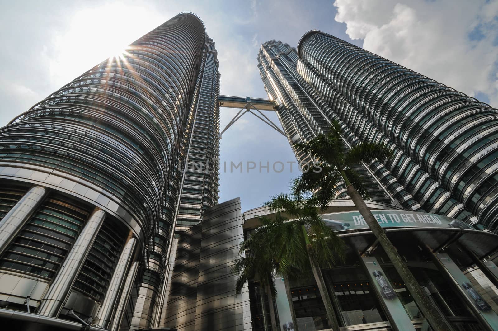 KUALA LUMPUR - APRIL 10: General view of Petronas Twin Towers on Apr 10, 2011 in Kuala Lumpur, Malaysia. The towers are the worlds tallest twin towers with the height of 451.9m.