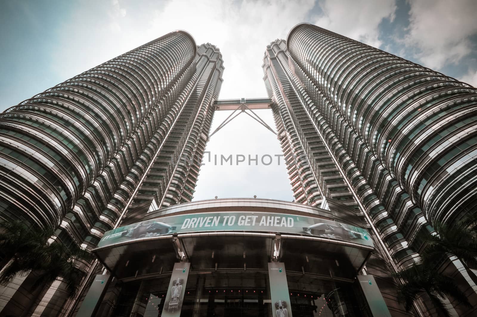 KUALA LUMPUR - APRIL 10: General view of Petronas Twin Towers on Apr 10, 2011 in Kuala Lumpur, Malaysia. The towers are the worlds tallest twin towers with the height of 451.9m.