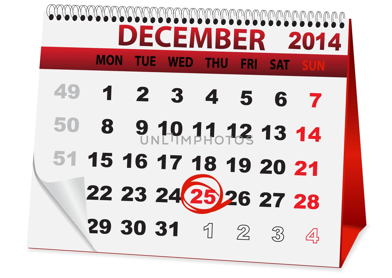 holiday calendar for Christmas by rodakm