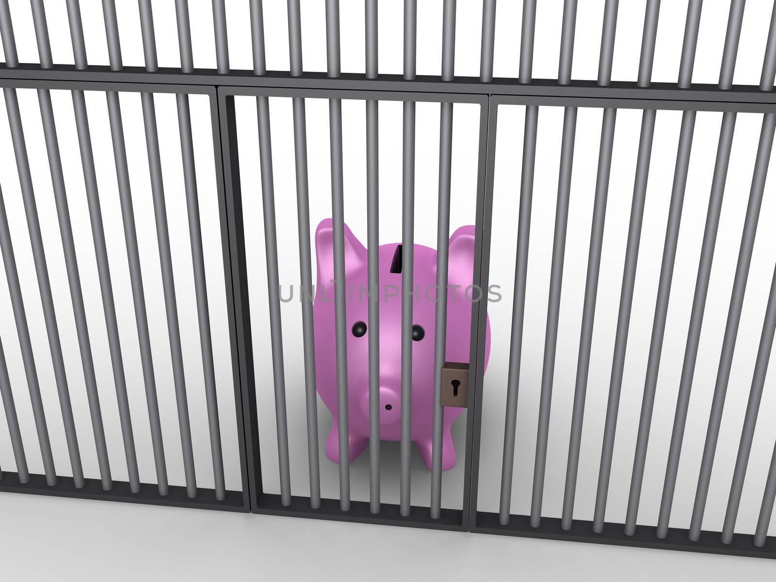 Pig money box in prison by 6kor3dos