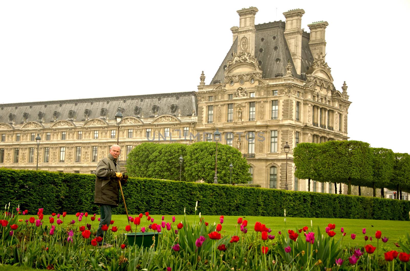 Gardener at the palace of Versailles
