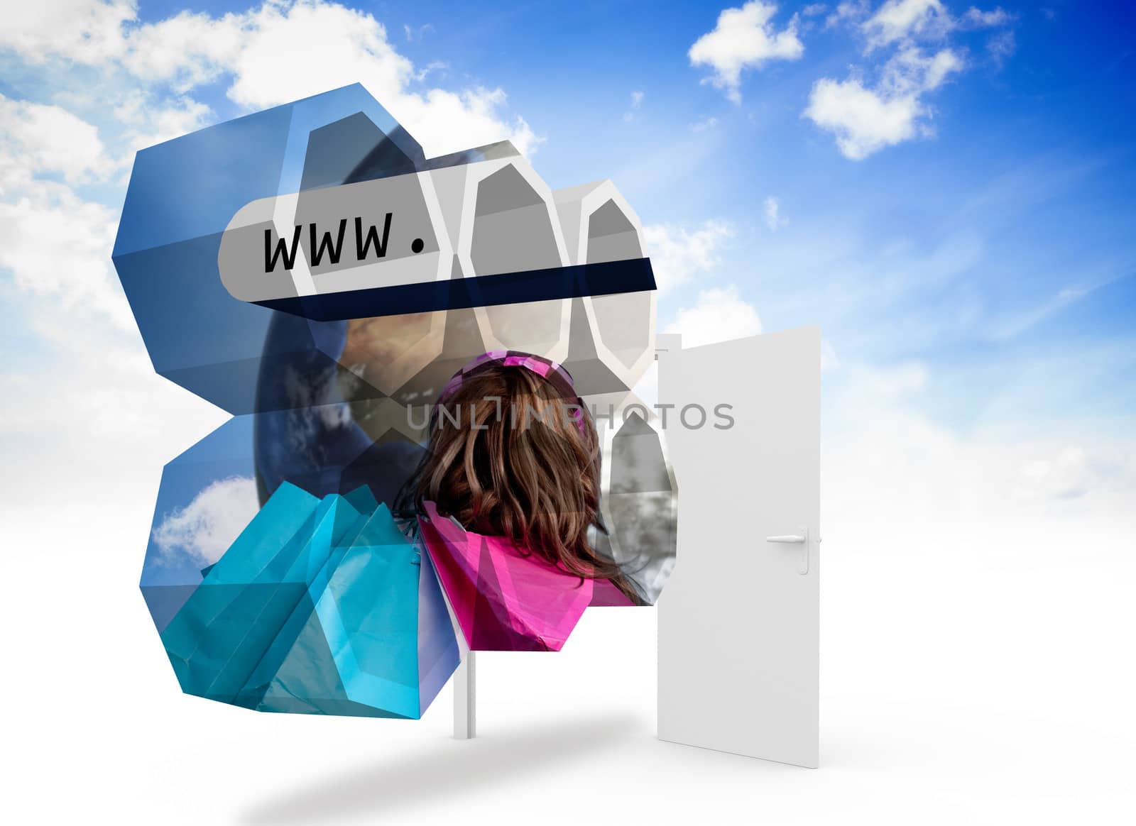 Composite image of online shopping on abstract screen by Wavebreakmedia