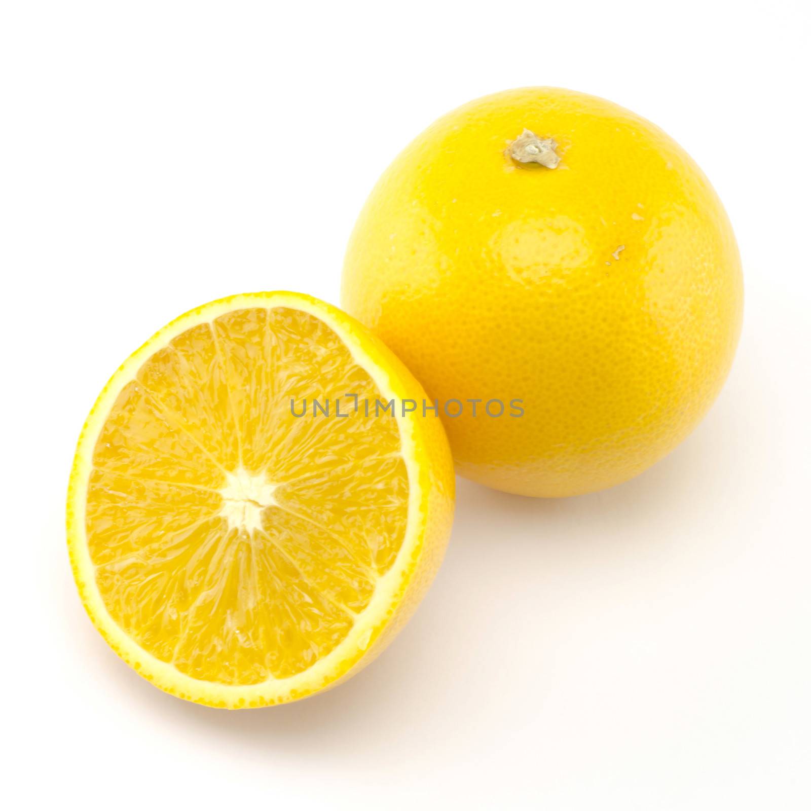 orange fruit isolated on white background