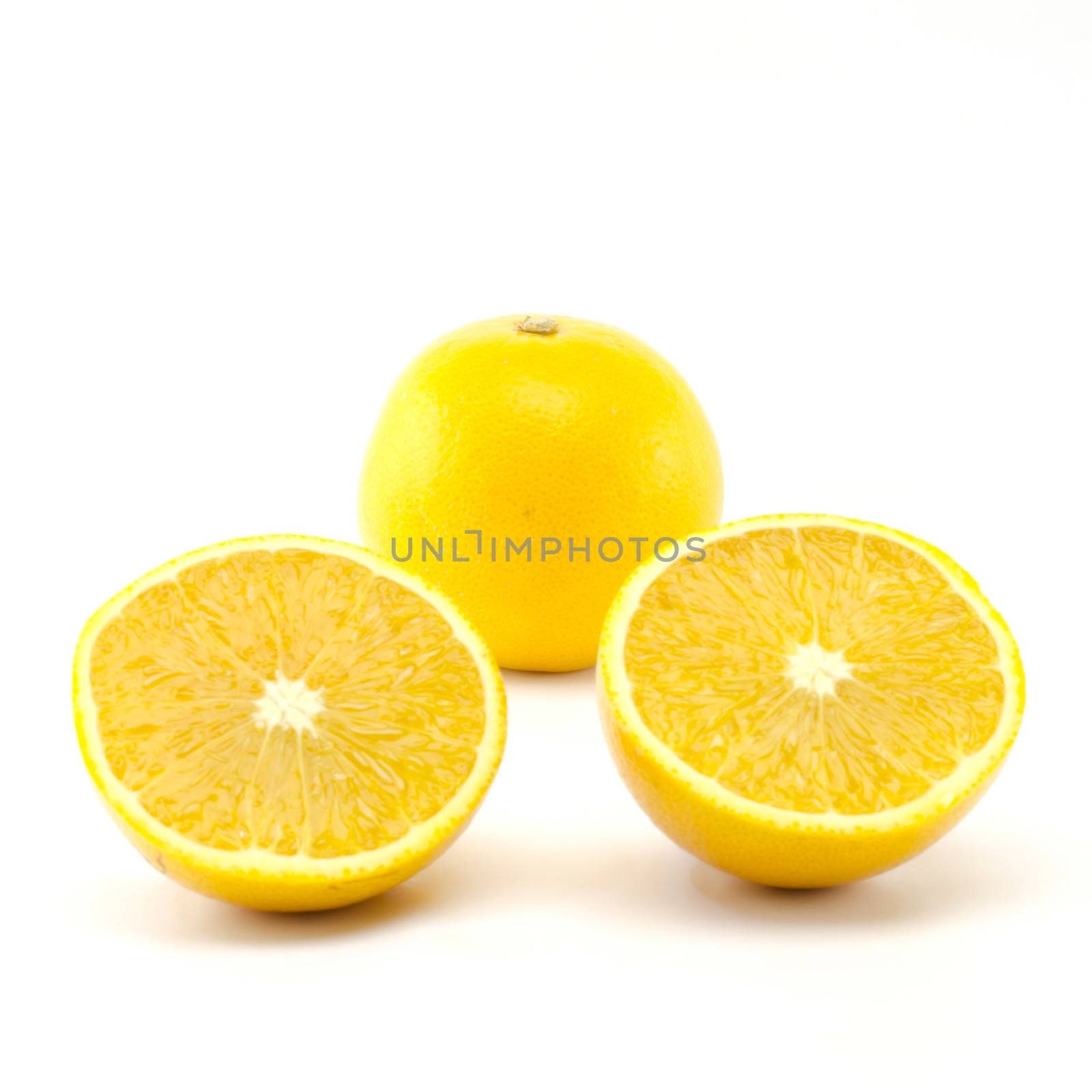 orange fruit isolated on white background