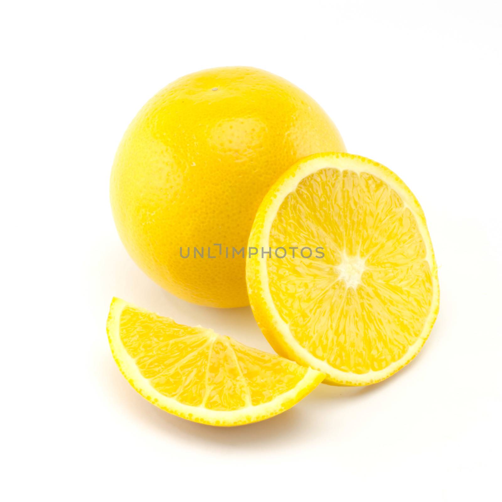 orange fruit isolated on white background