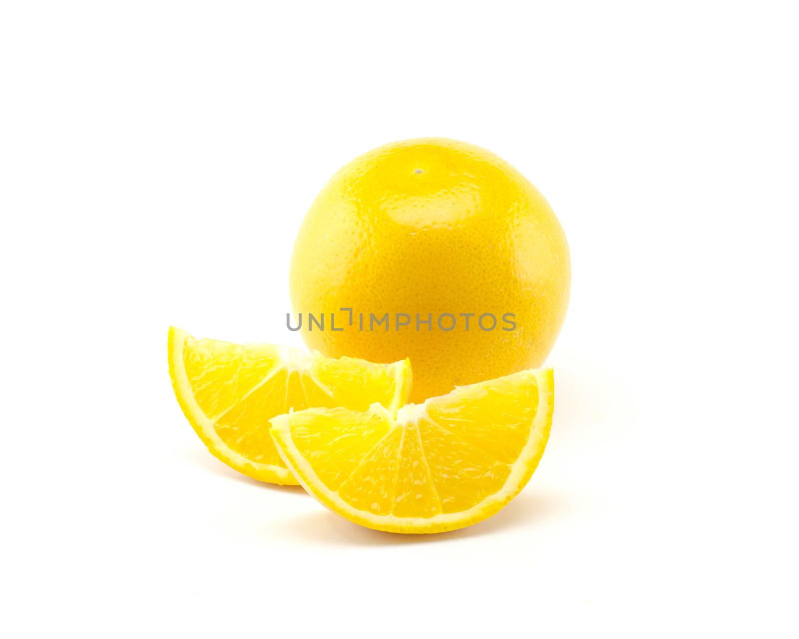 orange fruit isolated on white background