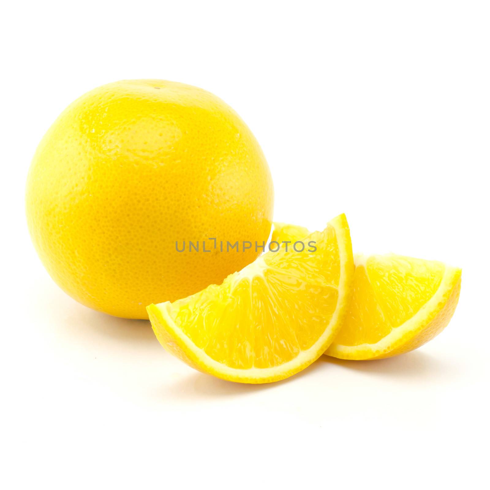 orange fruit isolated on white background