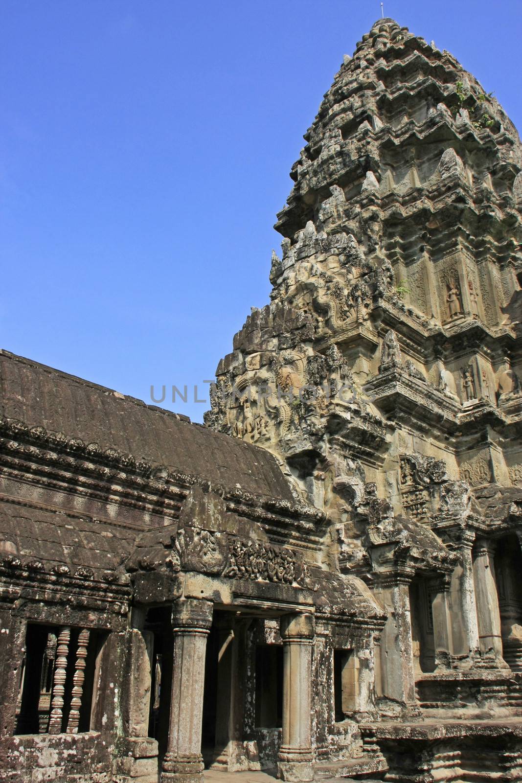 Interior of Angkor Wat temple, Siem Reap, Cambodia by donya_nedomam