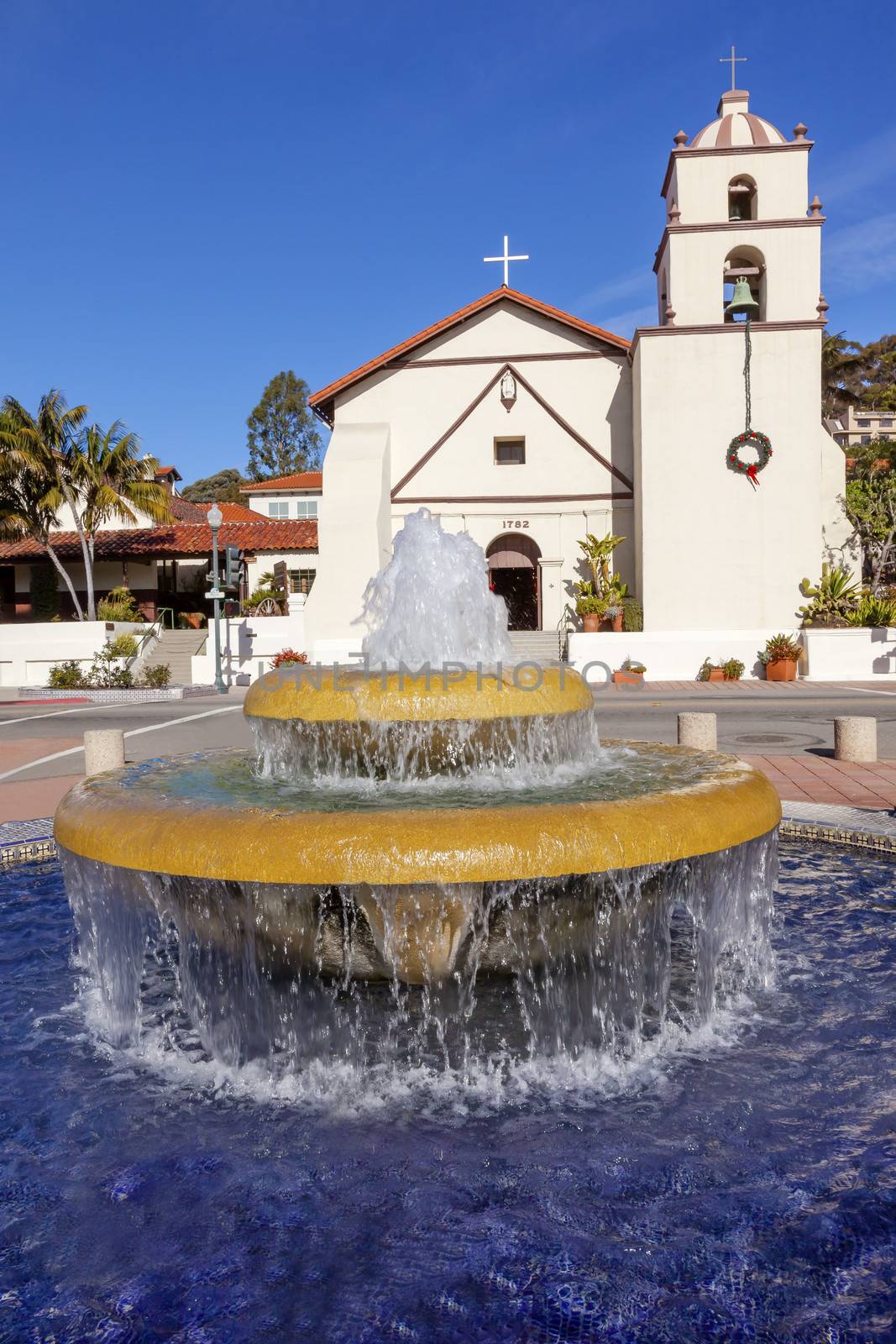 Mexican Tile Fountain Mission San Buenaventura Ventura California by bill_perry