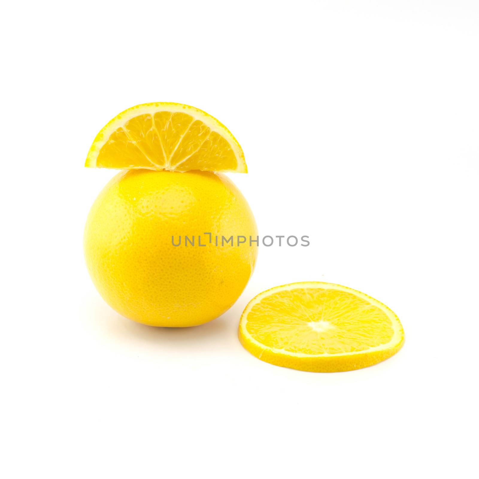 orange fruit isolated on white background