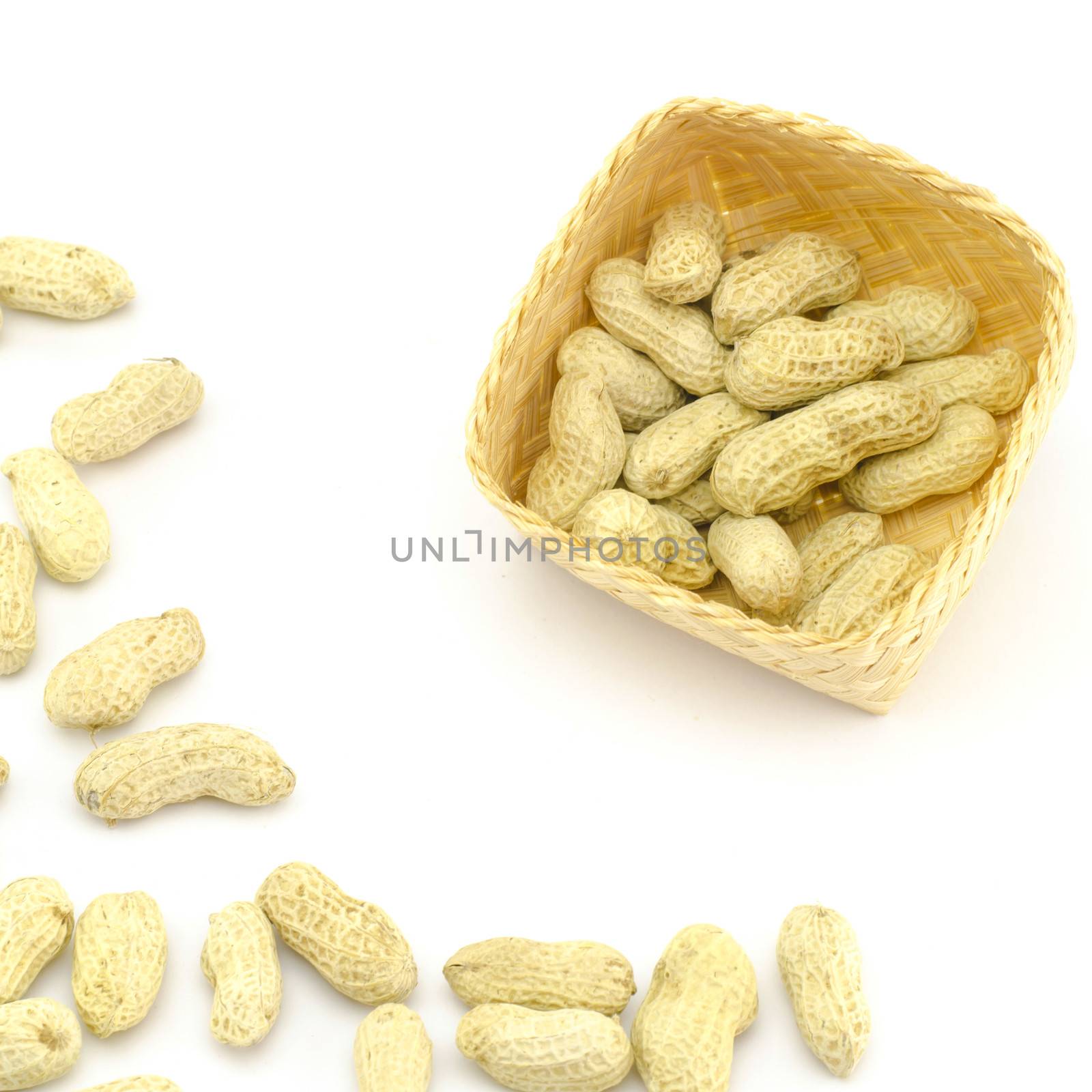 food bean roasted groundnuts on wood texture background