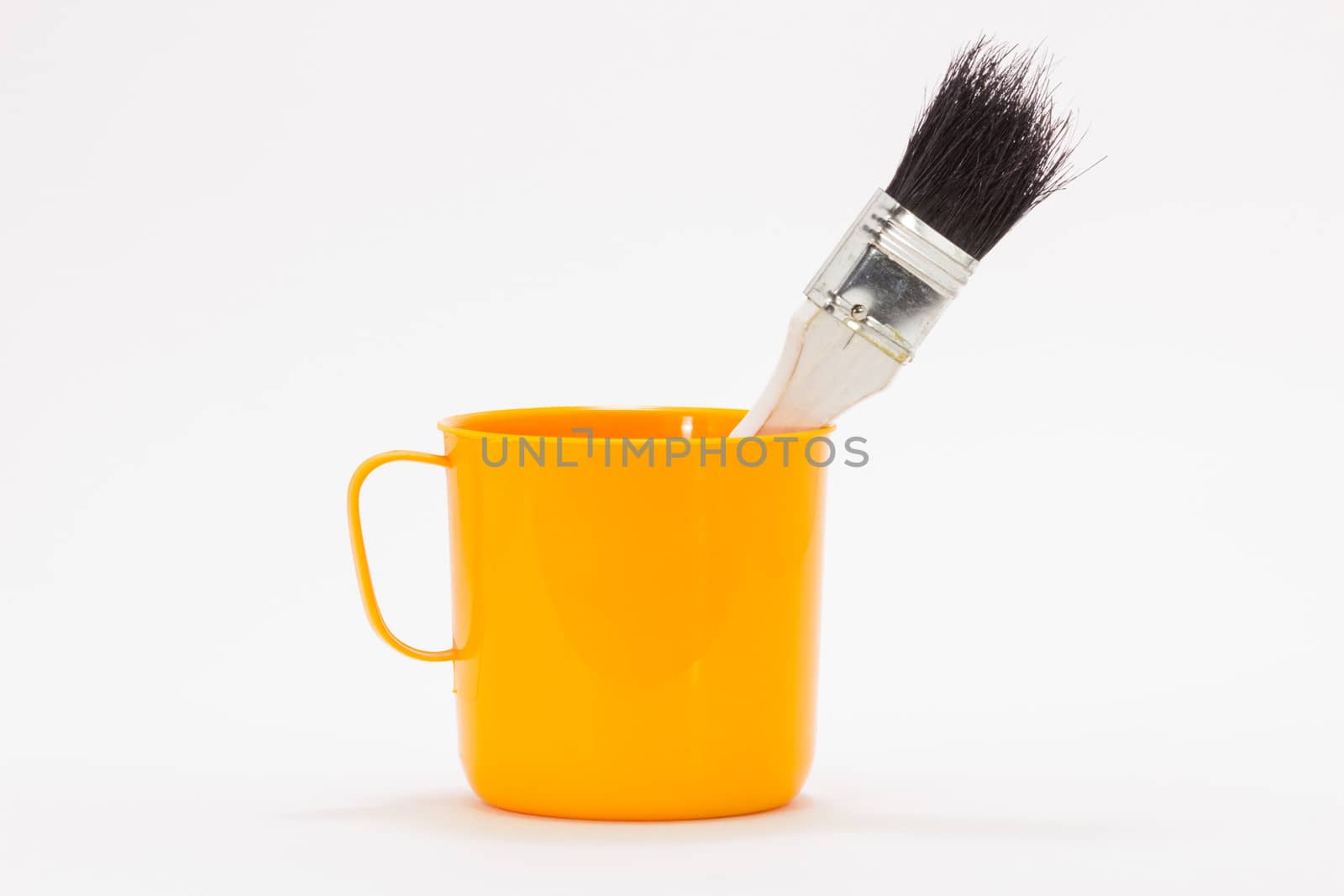 plastic cup with brush