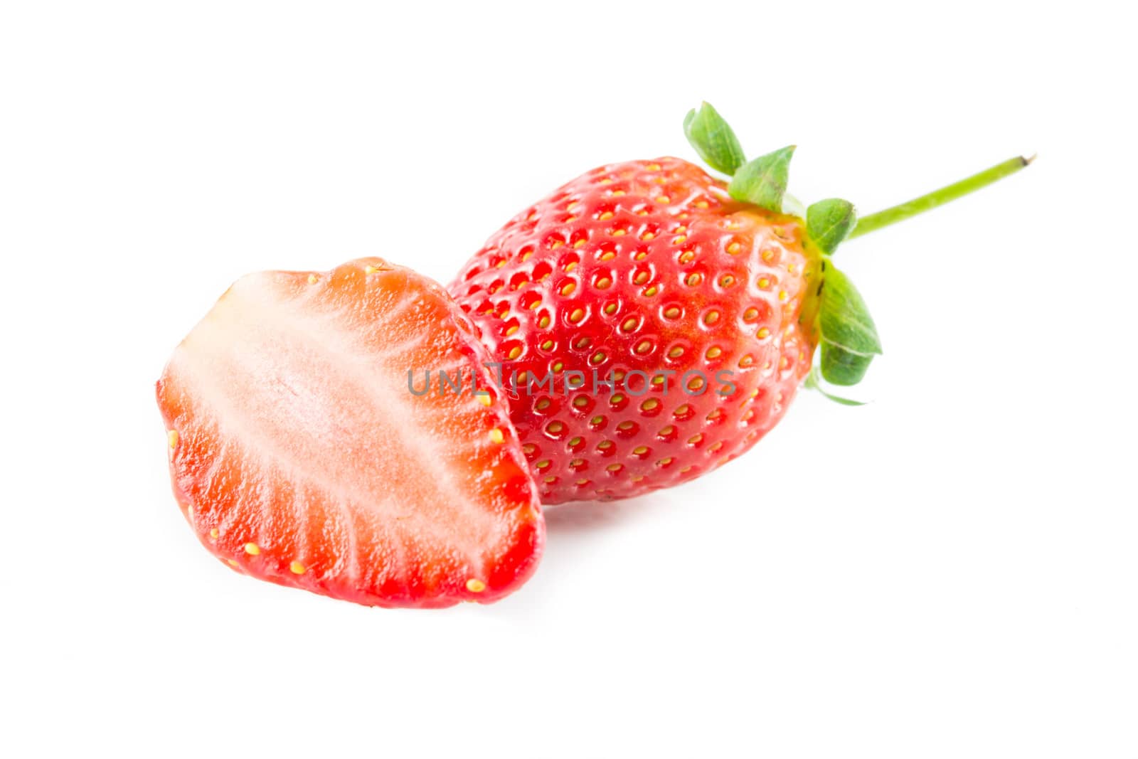 Fresh strawberries isolate on a white background