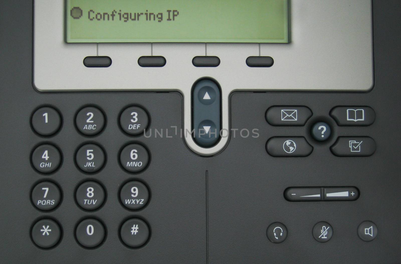 Modern Digital IP Phone Isolated on white background