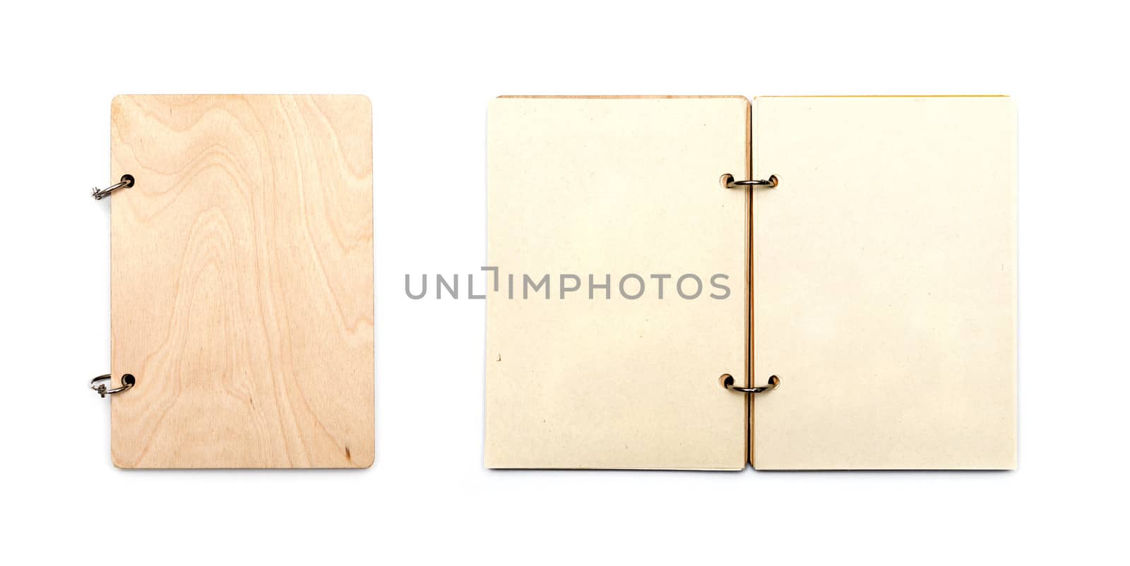 spiral sketching book isolated on white background