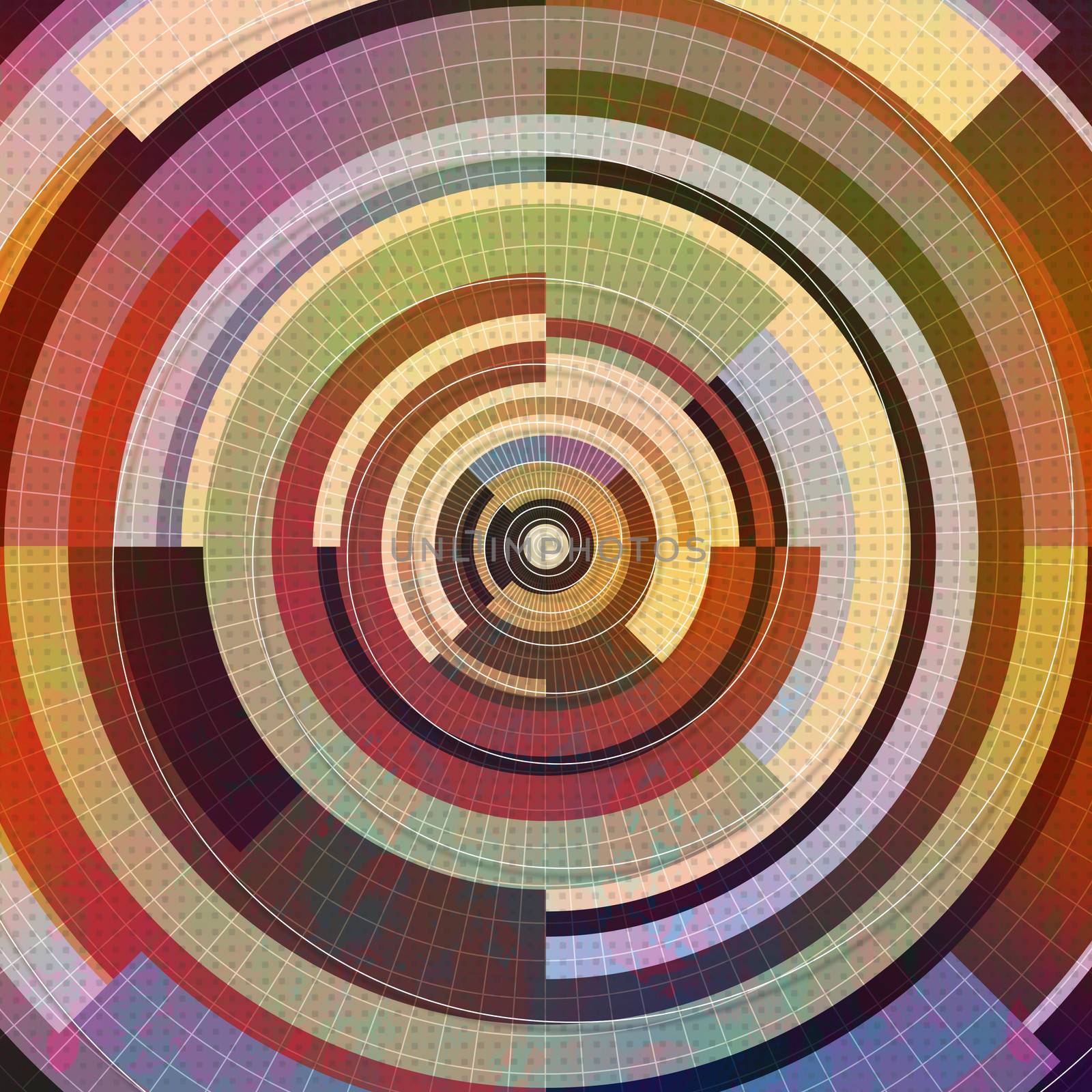 Abstract shapes background made of circles