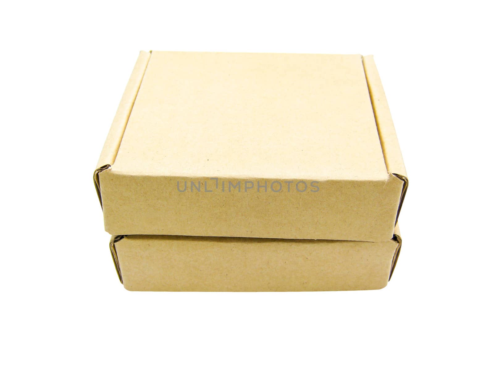 Isolated cardboard boxes on white a background