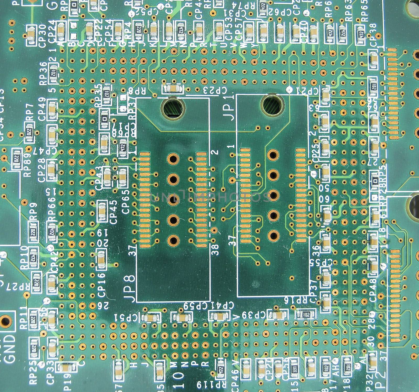 Green Seamless Printed Circuit Board by Sorapop