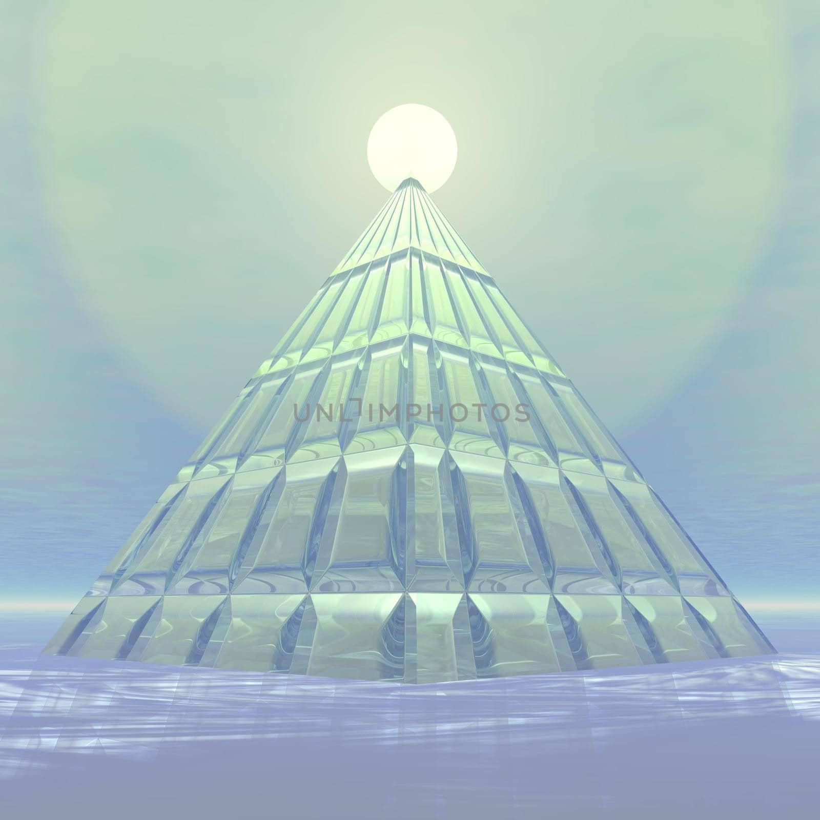 Pyramid to sun - 3D render by Elenaphotos21