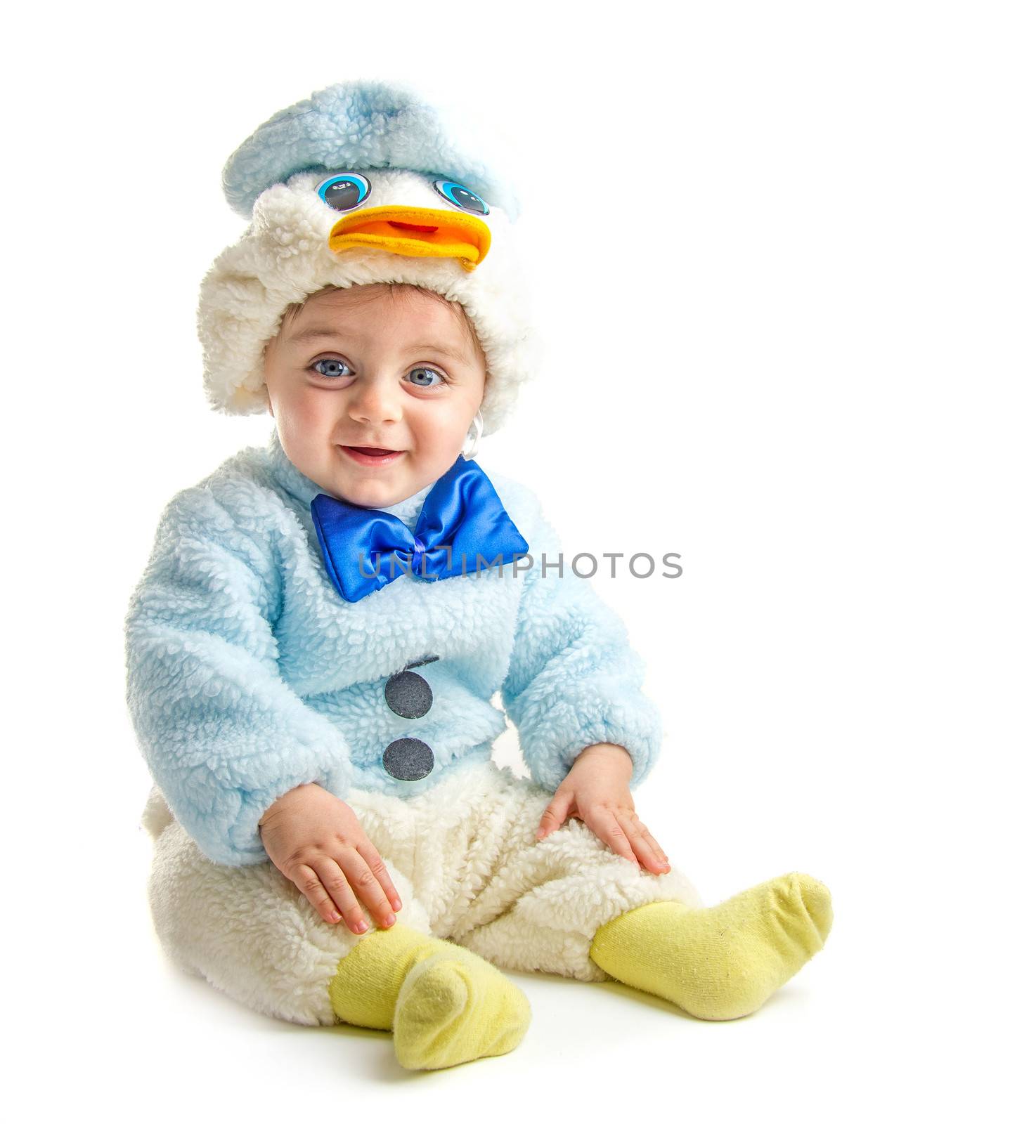 Baby in duck suit by dynamicfoto