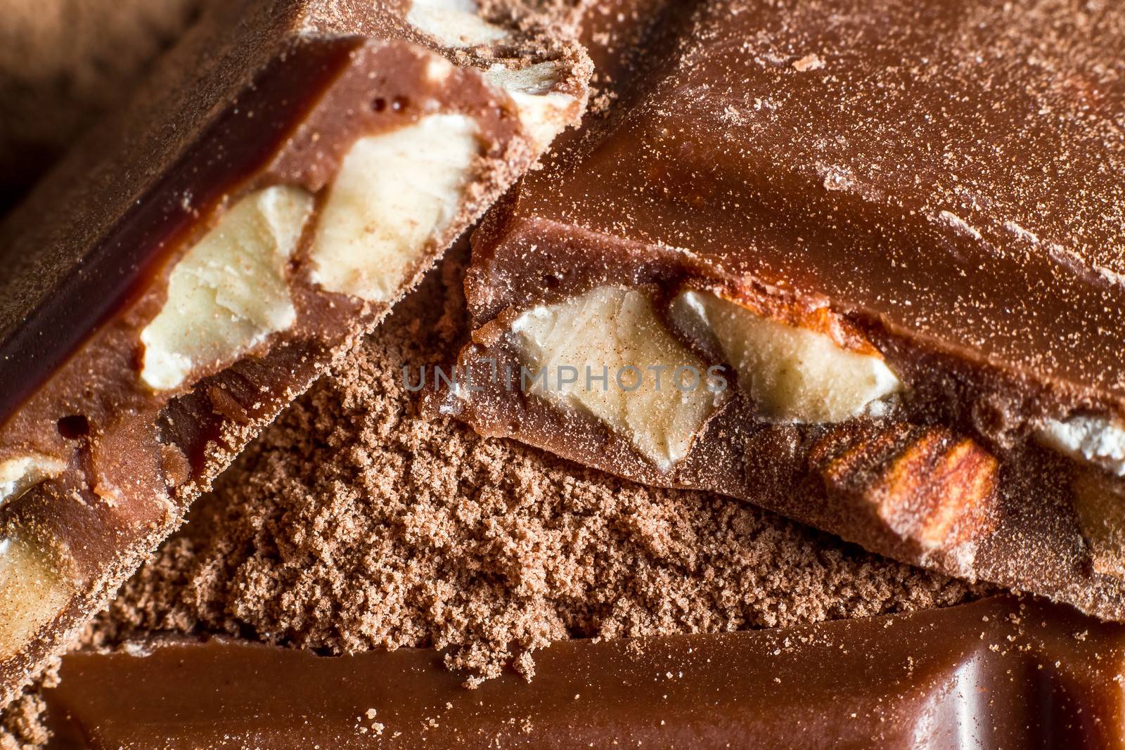 Chocolate tablet macro by dynamicfoto