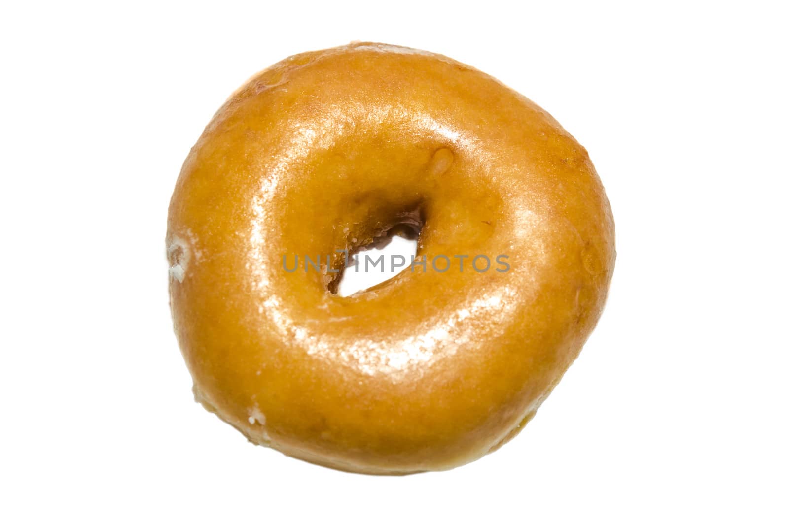 Fresh sweet donut isolated at white background.