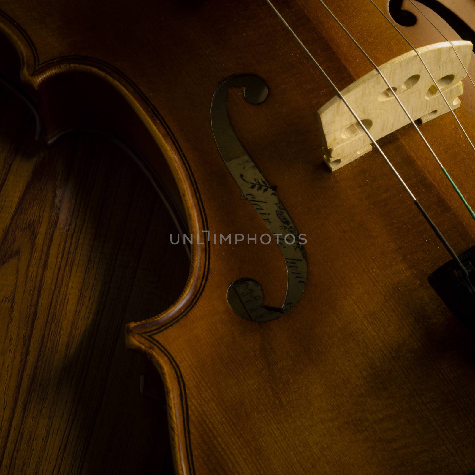 "time to practice violin" violin in vintage style on wood background