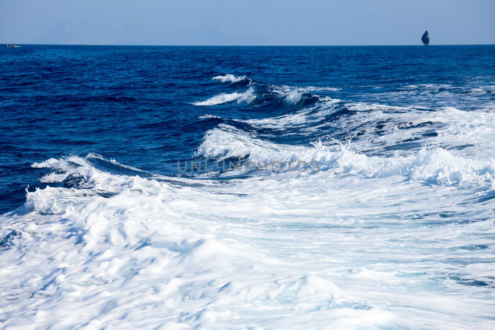 Sea water with waves background
