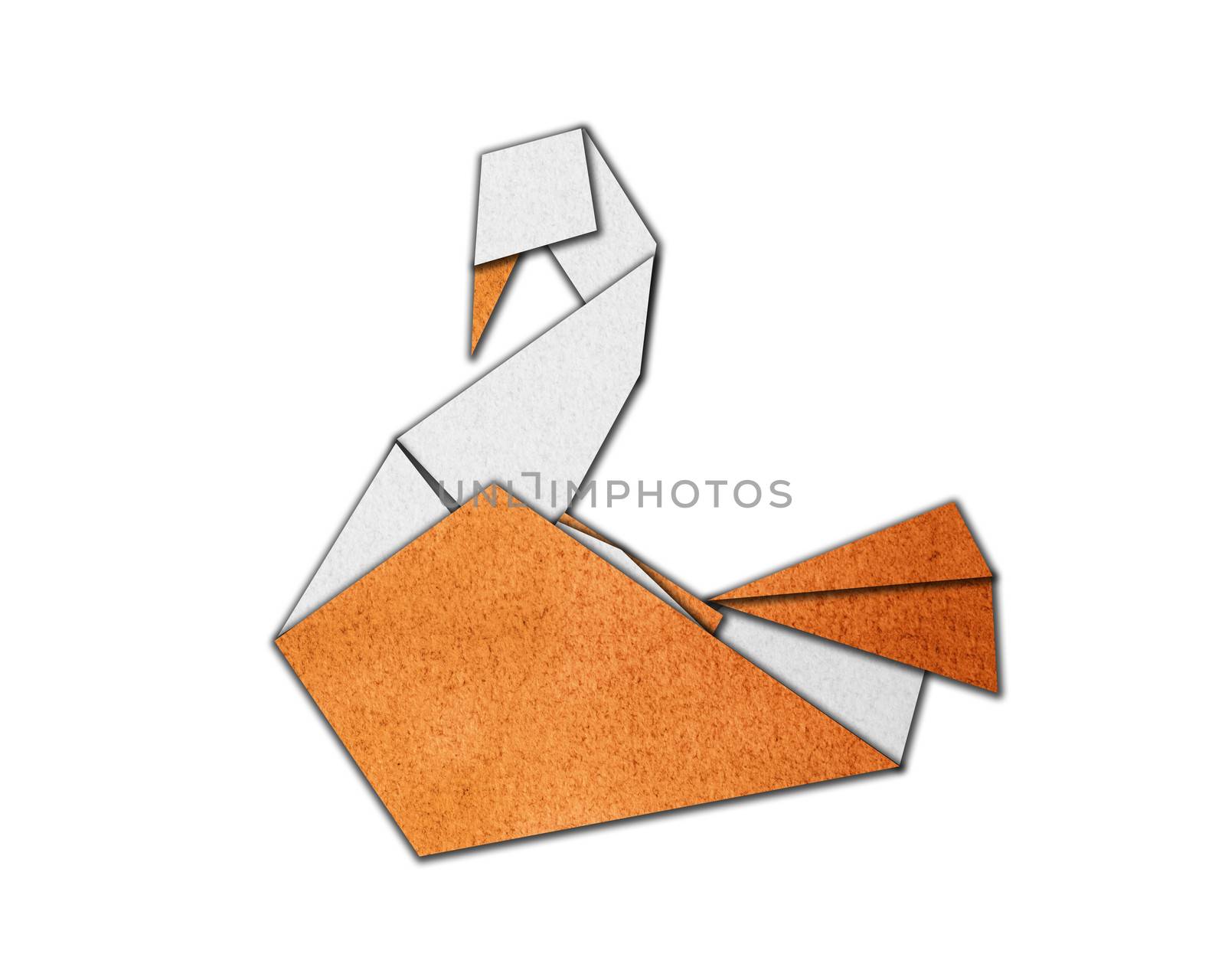 origami swan made of paper by Sorapop