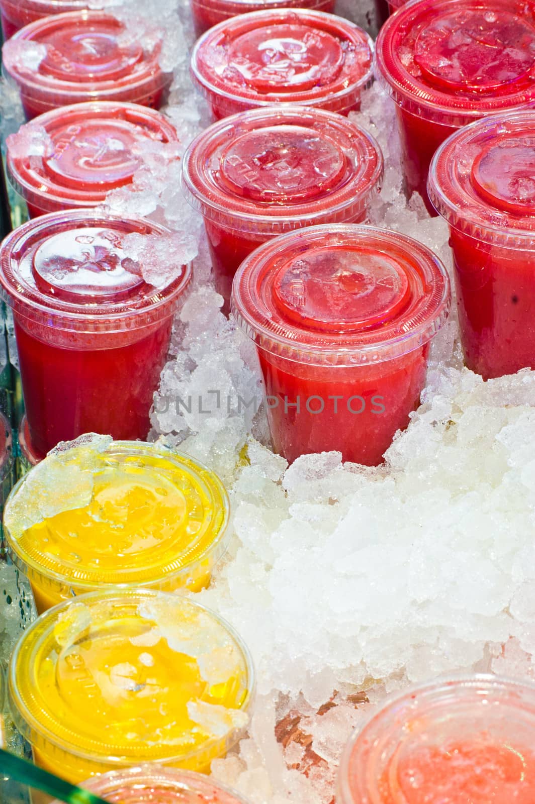 Refreshing smoothie in ice
