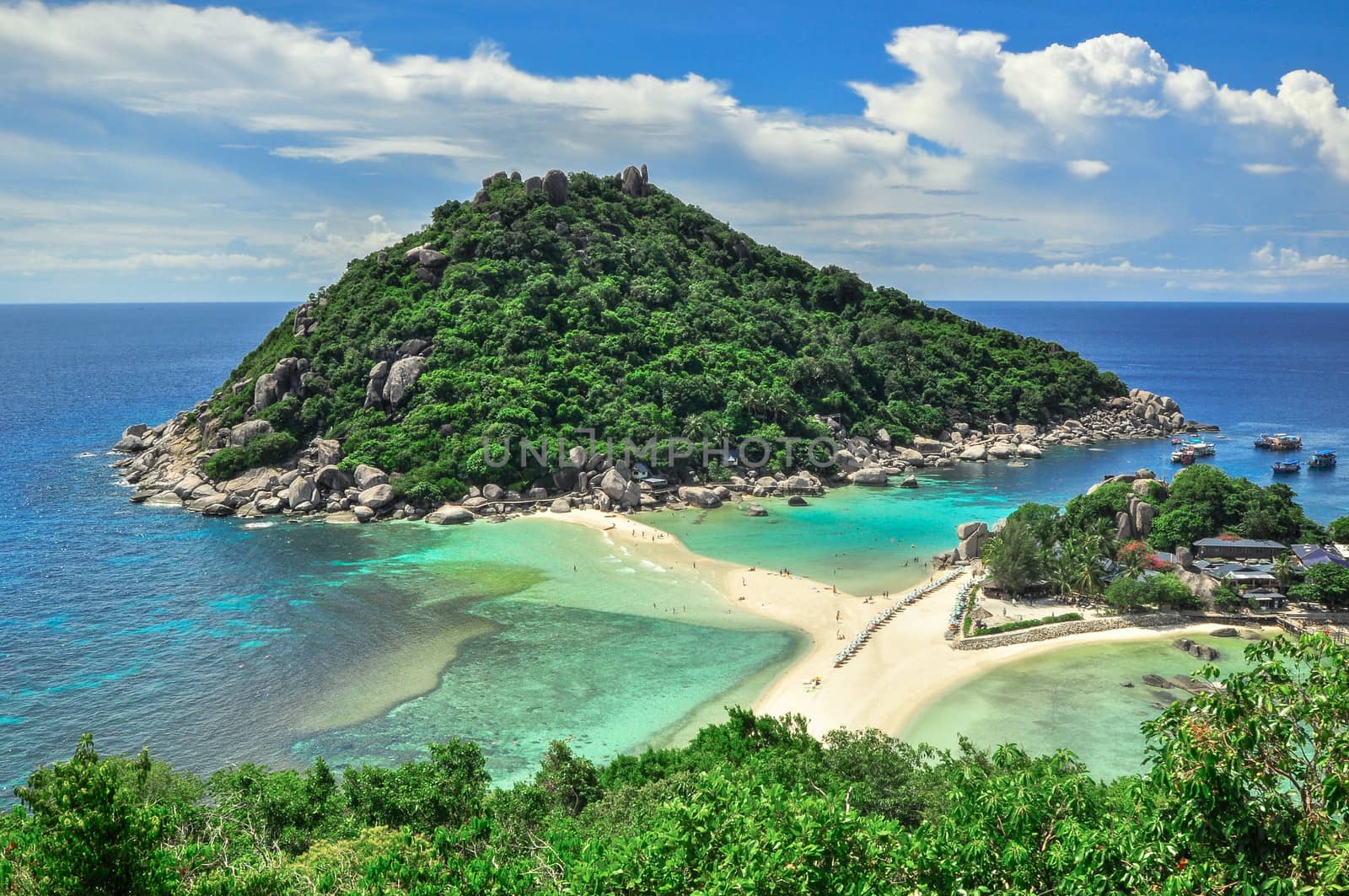 Perfect paradise tropical bay on Koh Tao Island, Thailand , Asia.