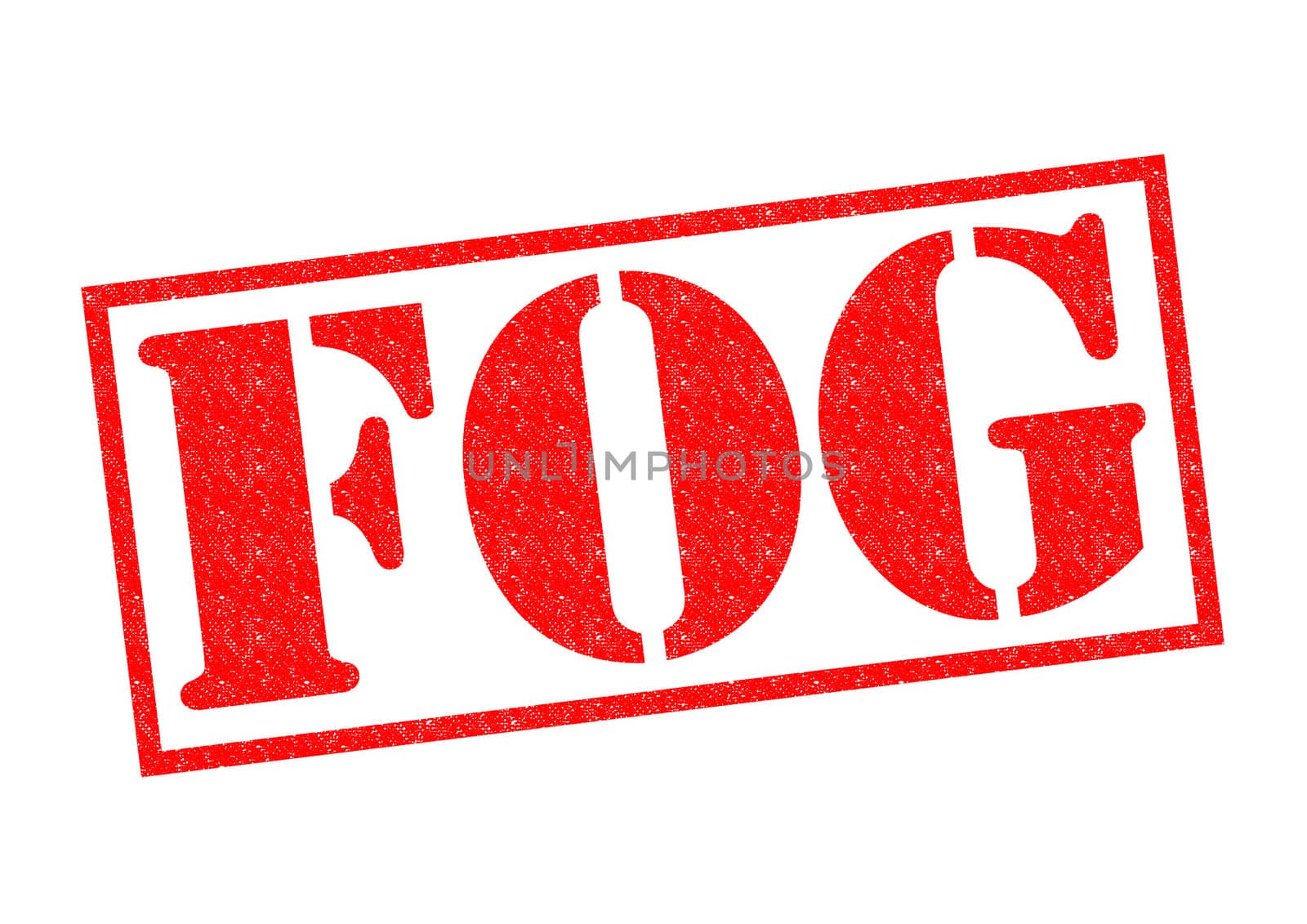 FOG red Rubber Stamp over a white background.