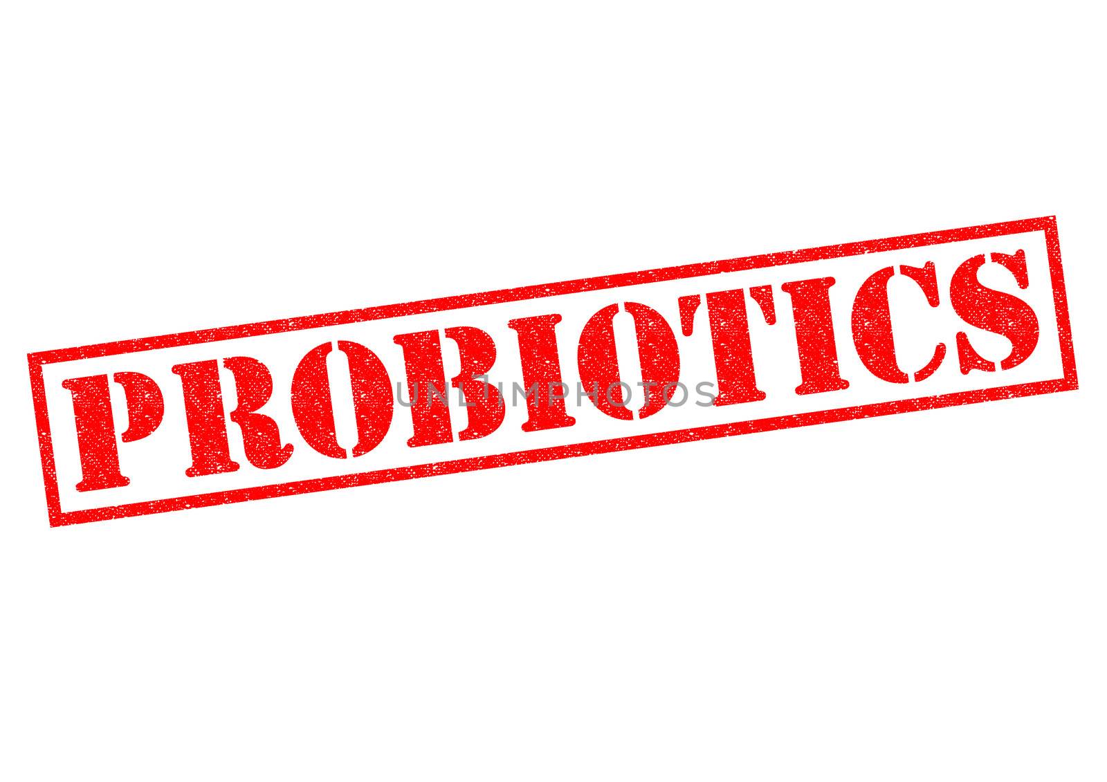 PROBIOTICS red Rubber Stamp over a white background.